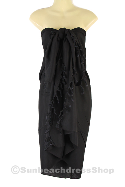 black sarong dress