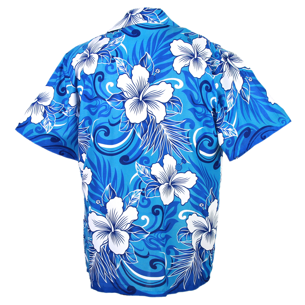 blue floral hawaiian shirt