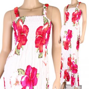Flower Bohemian Fashion Sleeveless Maxi Sun Dress Boho White XS S M L sl027r-0