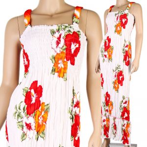 Flower Bohemian Fashion Sleeveless Maxi Sun Dress Boho White XS S M L sl029ro-0