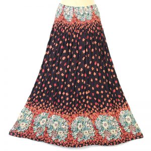 Sweet Floral Bohemian Sun Skirt Boho Beach Summer Brown XS-L sk124b-0