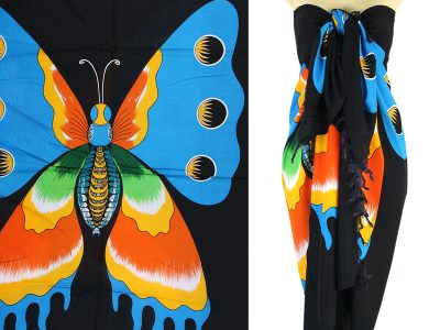 Colorful Butterfly Pattern Sarong Pareo Skirt Dress Wrap Cover-up Beach sa138-0