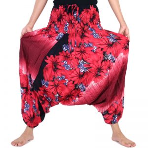 Charm Floral Genie Aladdin Harem Pants Trousers Hippy Hippie Boho al045r-0