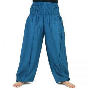 Hippy Hippie Boho Genie Baggy Wide Leg Pants Trousers Green pt12t-0