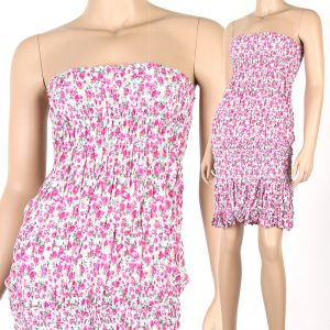 Floral Bohemian Strapless Sundress & Skirt Beach Summer Boho XS S M L md046-0