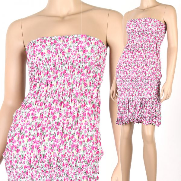 Floral Bohemian Strapless Sundress & Skirt Beach Summer Boho XS S M L md046-0