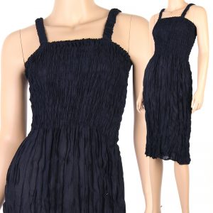 Bohemian Fashion Sleeveless Smocked Sun Dress Boho Blue XS S M L sm058s-0