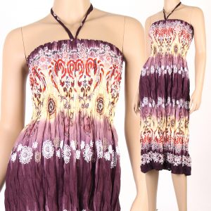 Charm Bohemian Fashion Style Halter Sundress & Skirt Boho Summer Red hm085r-0
