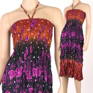 Beautiful Floral Prints Fashion Style Halter Sundress & Skirt Boho hm101-0