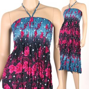 Beautiful Floral Prints Fashion Style Halter Sundress & Skirt Boho hm103-0