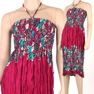 Charm Floral Prints Fashion Style Halter Sundress & Skirt Boho Bohemian hm100p-0