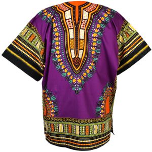 African Dashiki Mexican Poncho Hippie Tribal Ethic Boho Shirt Purple ad07v-7544
