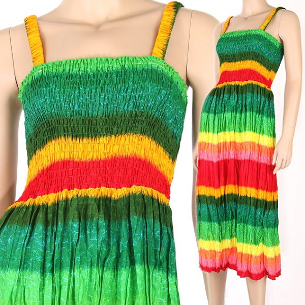 Rainbow Bohemian Style Sun Long Dress Beach Summer Boho XS S M tm043-0