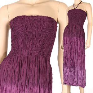 Bohemian Fashion Halter Summer Sun Boho Beach Dress Purple XS S M hm041v-0