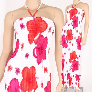 Floral Bohemian Fashion Halter Summer Sun Boho Maxi Dress Red & Pink S M L hl017rp-0