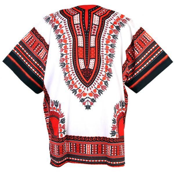 African Dashiki Mexican Poncho Hippie Tribal Ethic Boho Shirt White ad07w2-4556