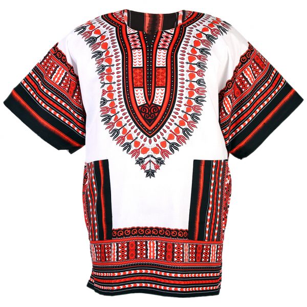 African Dashiki Mexican Poncho Hippie Tribal Ethic Boho Shirt White ad07w2-0