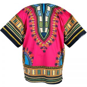 African Dashiki Mexican Poncho Hippie Tribal Ethic Boho Shirt Pink ad07p-4144