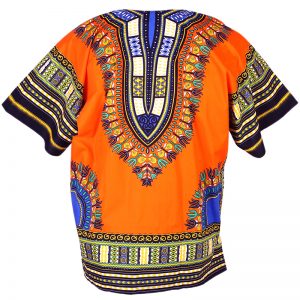 African Dashiki Mexican Poncho Hippie Tribal Ethic Boho Shirt Orange ad08o-4143
