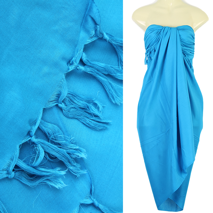 Light Blue Sarong Pareo Skirt Dress ...