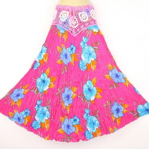 Sweet Floral Crochet Cotton Skirt Bohemian Boho Gypsy Beach sk078-0