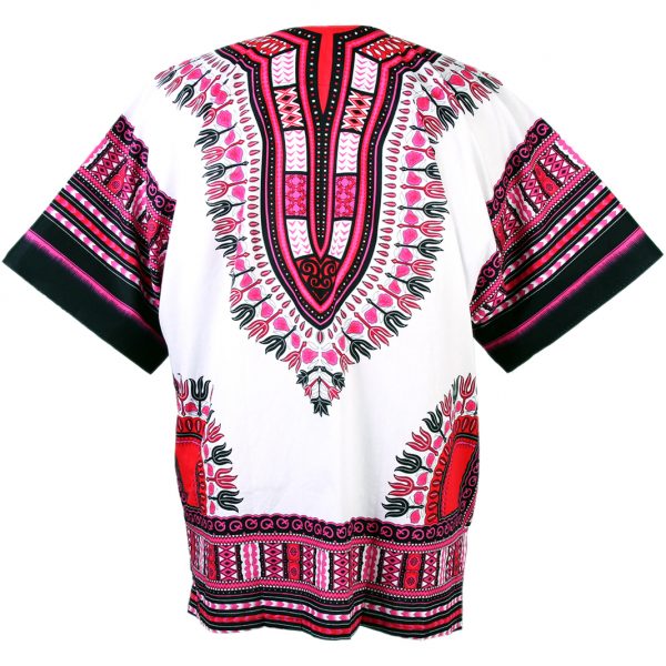 African Dashiki Mexican Poncho Hippie Tribal Ethic Boho Shirt White ad08wp-4127