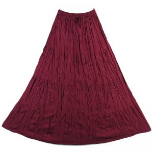 Bohemian Tier Long Cotton Skirt Boho Hippy Hippie Gypsy Red XS-XL sk167r-0