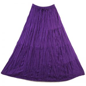 Bohemian Tier Long Cotton Skirt Boho Hippy Hippie Gypsy Purple XS-XL sk167v2-0