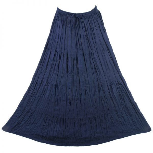 Bohemian Tier Long Cotton Skirt Boho Hippy Hippie Gypsy Blue XS-XL sk167s-0