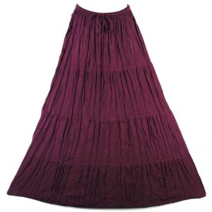 Bohemian Tier Long Cotton Skirt Boho Hippy Hippie Gypsy Purple XS-XL sk167v1-0