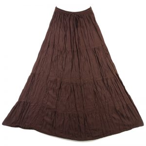 Bohemian Tier Long Cotton Skirt Boho Hippy Hippie Gypsy Dark Brown XS-XL sk167bd-0