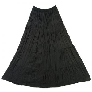 Bohemian Tier Long Cotton Skirt Boho Hippy Hippie Gypsy Black XS-XL sk167d-0