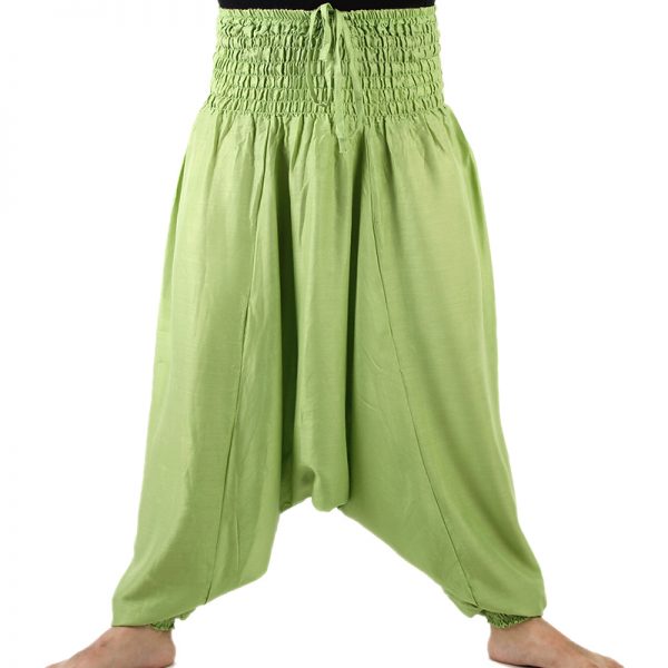 Genie Aladdin Harem Pants Trousers Jumpsuit Long Hippy Hippie Boho Green al076t-3646