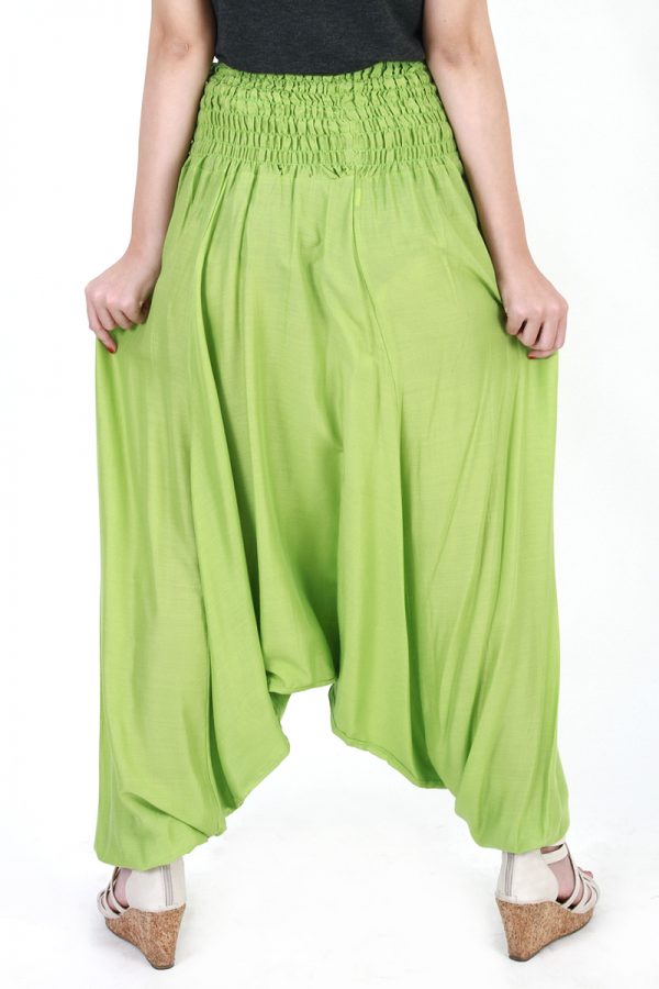 Genie Aladdin Harem Pants Trousers Jumpsuit Long Hippy Hippie Boho Green al076t-5757