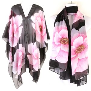 Caftan Kaftan Tunic Dress Scarf Blouses Wing Beach Cover Swimwear Flower ts04d-0