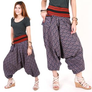 Tribal Hmong Genie Harem Gypsy Hippy Casual Trousers Pants Aladdin hp03-0