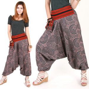 Tribal Hmong Genie Harem Gypsy Hippy Casual Trousers Pants Aladdin hp08-0