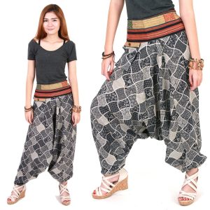 Gypsy Hippy Casual Trousers Pants Aladdin Tribal Hmong Genie Harem hp21d-0
