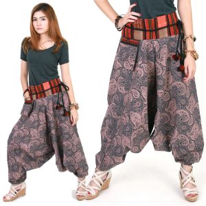 Tribal Hmong Genie Harem Gypsy Hippy Casual Trousers Pants Aladdin hp55-0