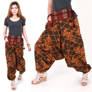 Tribal Hmong Genie Harem Gypsy Hippy Casual Trousers Pants Aladdin hp62b-0