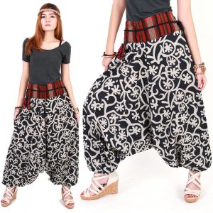 Tribal Hmong Genie Harem Gypsy Hippy Casual Trousers Pants Aladdin hp68d-0