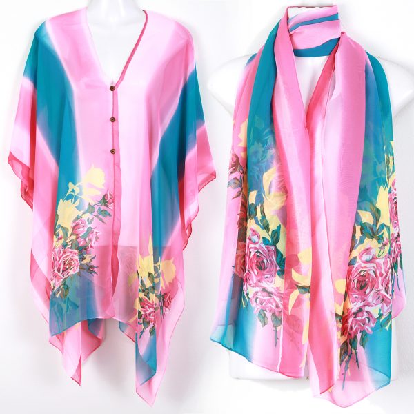 Tunic Kaftan Scarf Blouse Dress Wing Beach Cover Up Swimwear Rainbow ts28pt2-0