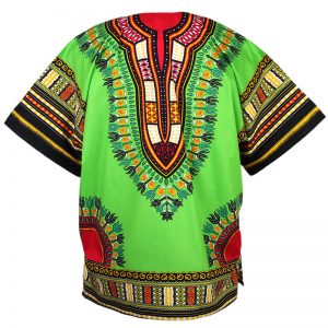 African Dashiki Mexican Poncho Hippie Tribal Ethic Boho Shirt Green ad073t-4137