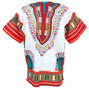African Dashiki Mexican Poncho Hippie Tribal Ethic Boho Shirt White ad12wr-7555