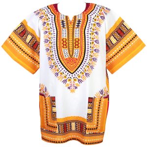 African Dashiki Mexican Poncho Hippie Tribal Ethic Boho Shirt White ad12wo1-0