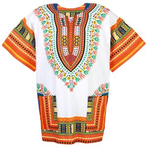 African Dashiki Mexican Poncho Hippie Tribal Ethic Boho Shirt White ad12wo2-0