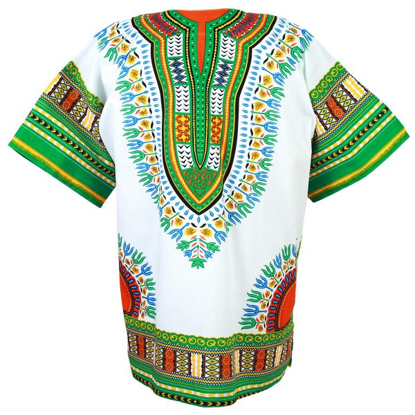 African Dashiki Mexican Poncho Hippie Tribal Ethic Boho Shirt White ad12wt2-7560