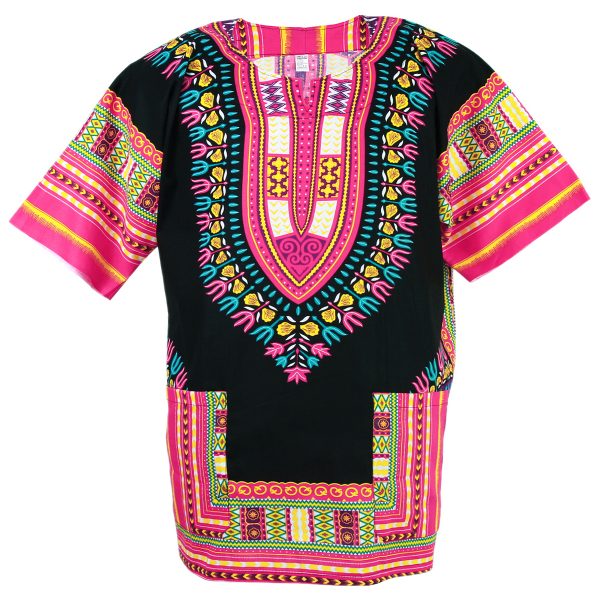 African Dashiki Mexican Poncho Hippie Tribal Ethic Boho Shirt Black ad13p-0