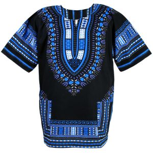African Dashiki Mexican Poncho Hippie Tribal Ethic Boho Shirt Black ad14s-0