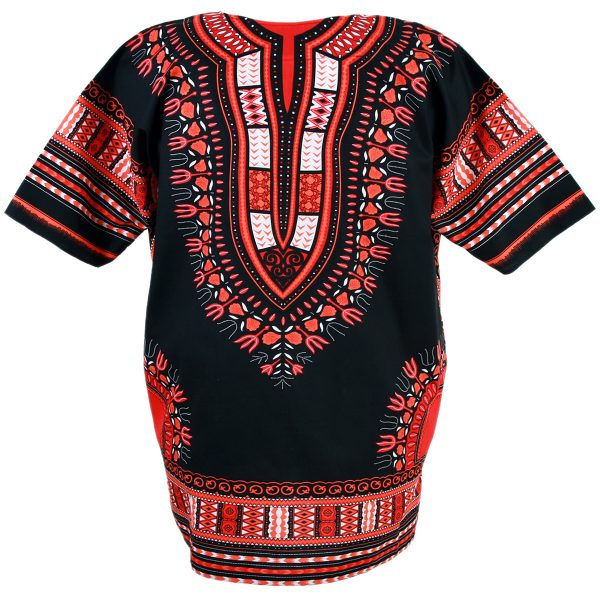 African Dashiki Mexican Poncho Hippie Tribal Ethic Boho Shirt Black ad14r-6886